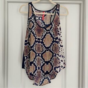 Snakeskin print racerback tank